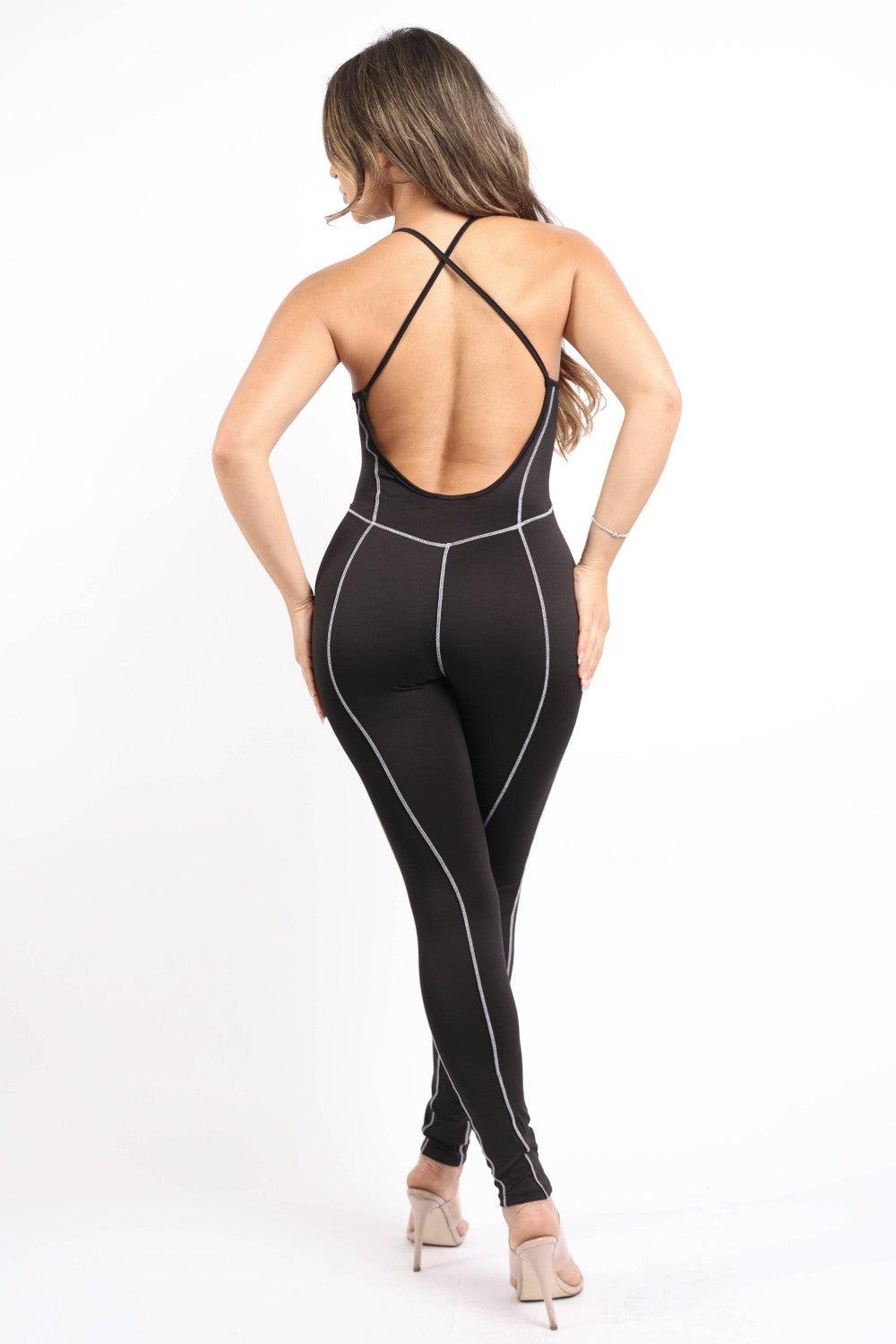 Overlock Line Jumpsuit Blue Zone Planet