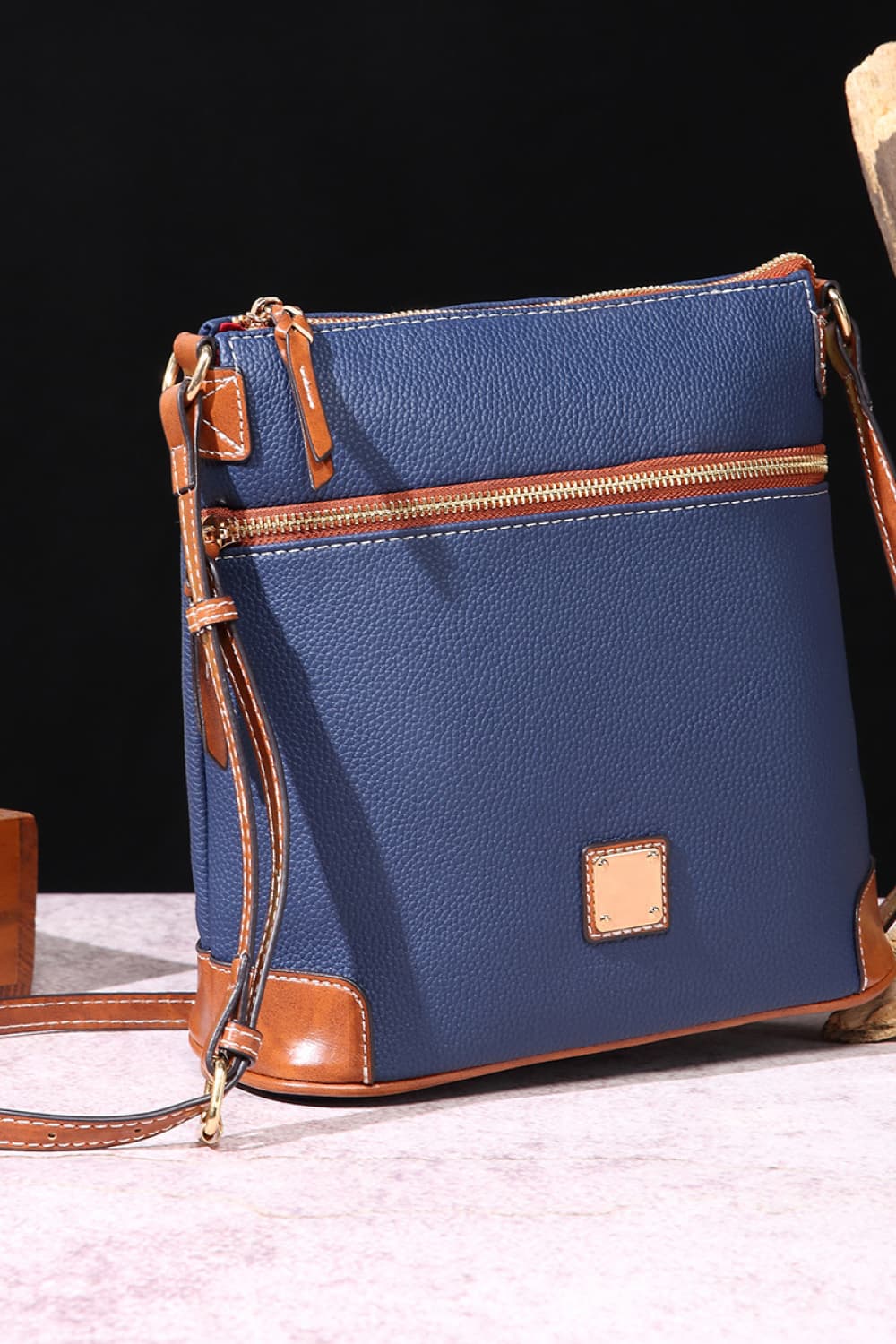 PU Leather Crossbody Bag BLUE ZONE PLANET