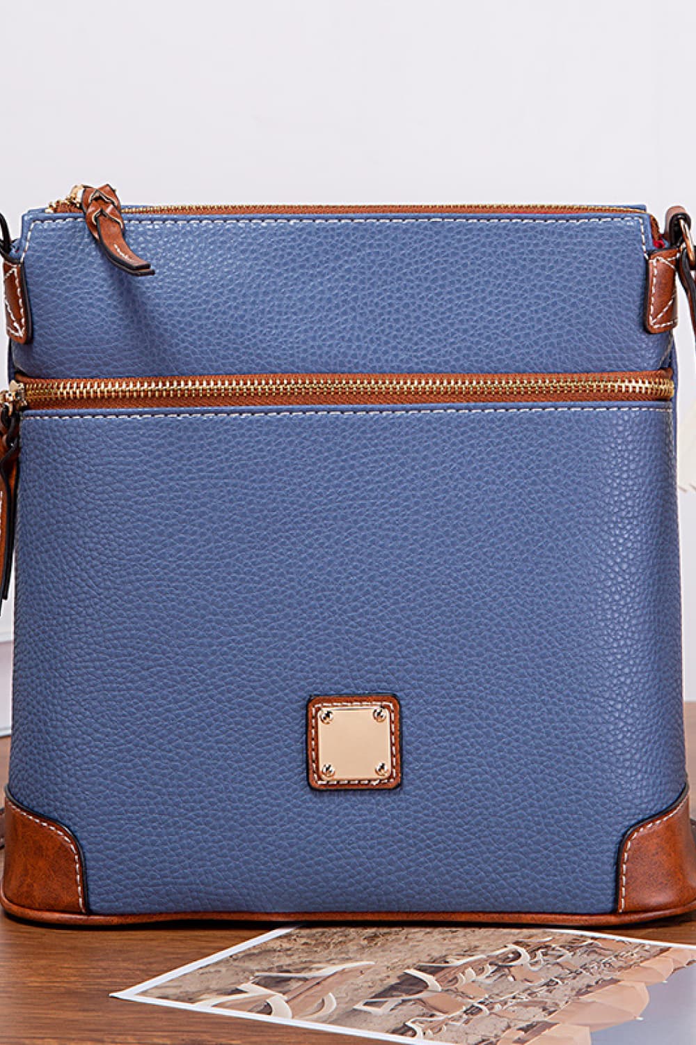 PU Leather Crossbody Bag BLUE ZONE PLANET