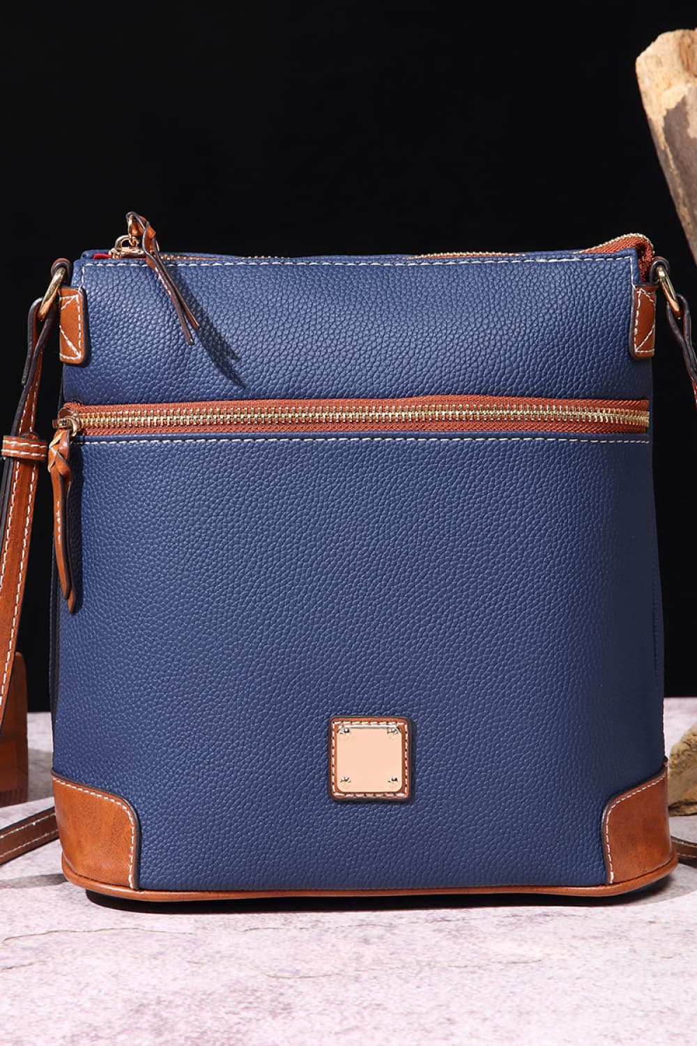 PU Leather Crossbody Bag BLUE ZONE PLANET
