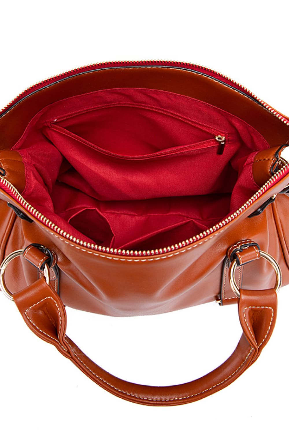 PU Leather Handbag with Tassels BLUE ZONE PLANET