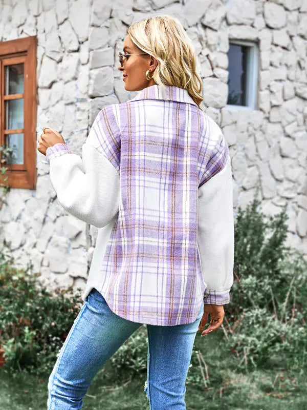 Plaid Shirt coat BLUE ZONE PLANET