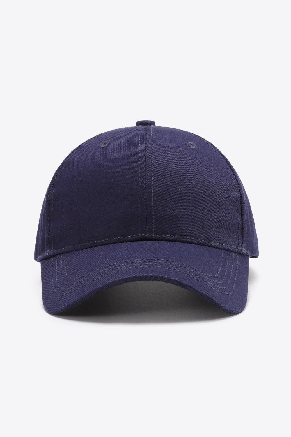 Plain Adjustable Cotton Baseball Cap BLUE ZONE PLANET