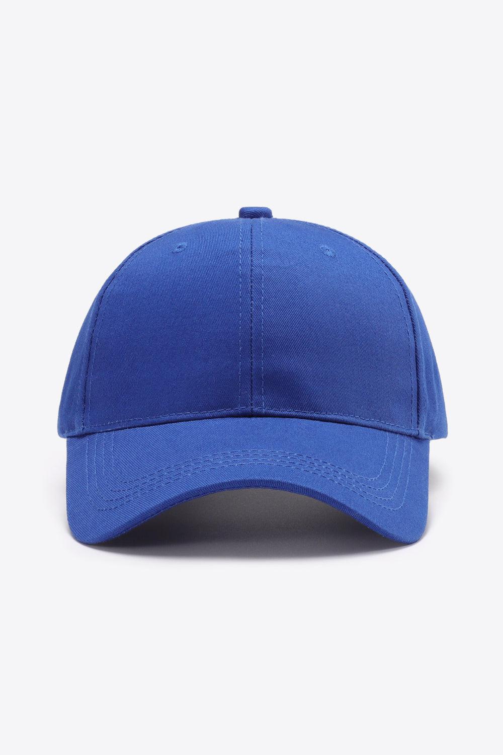 Plain Adjustable Cotton Baseball Cap BLUE ZONE PLANET