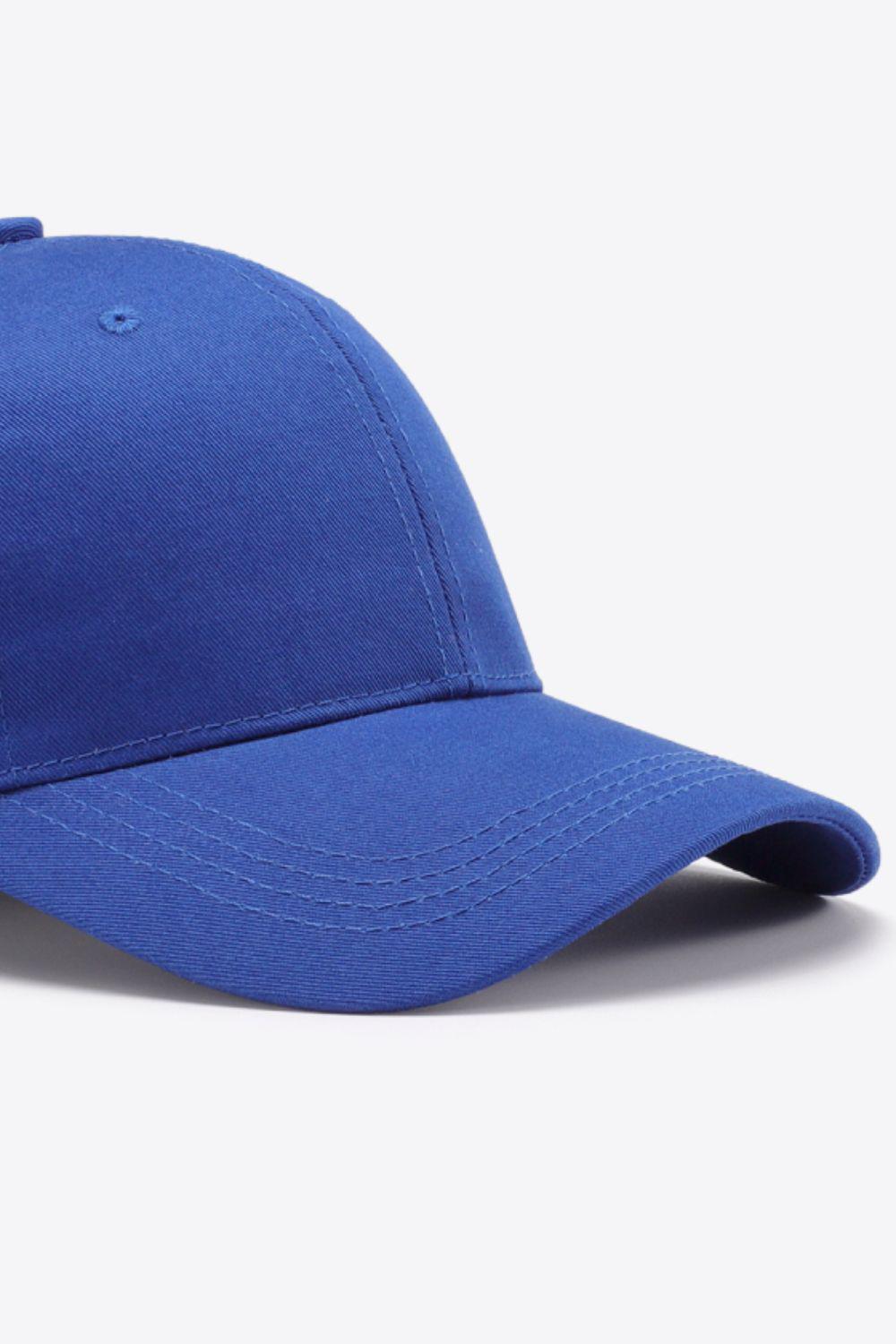 Plain Adjustable Cotton Baseball Cap BLUE ZONE PLANET