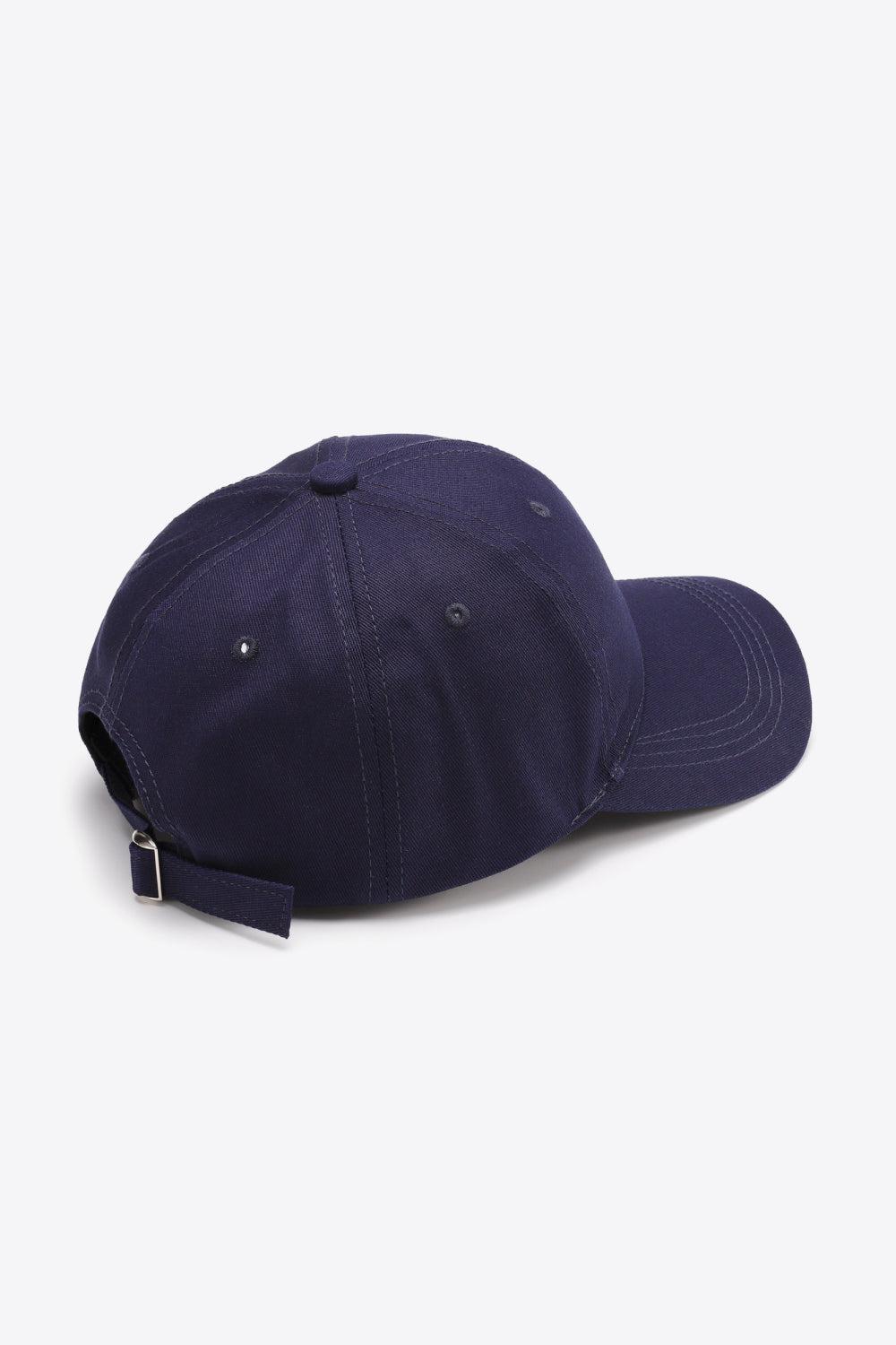 Plain Adjustable Cotton Baseball Cap BLUE ZONE PLANET
