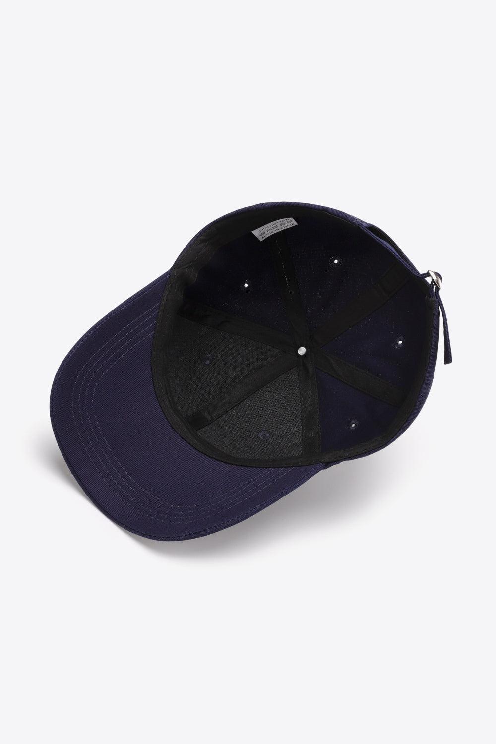 Plain Adjustable Cotton Baseball Cap BLUE ZONE PLANET