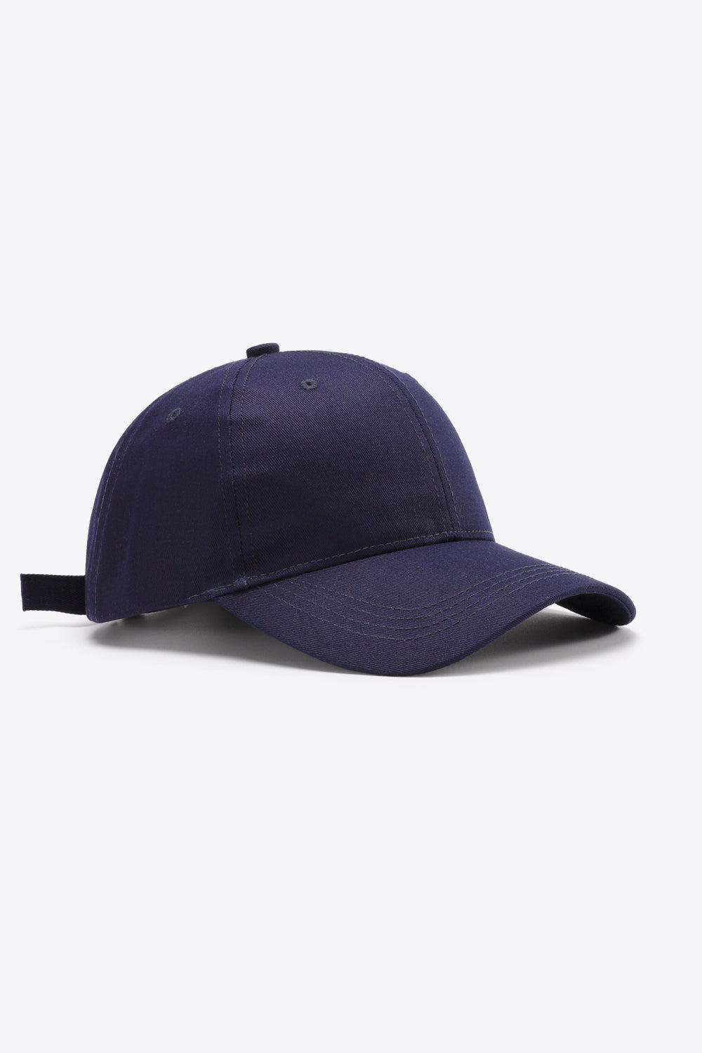 Plain Adjustable Cotton Baseball Cap BLUE ZONE PLANET