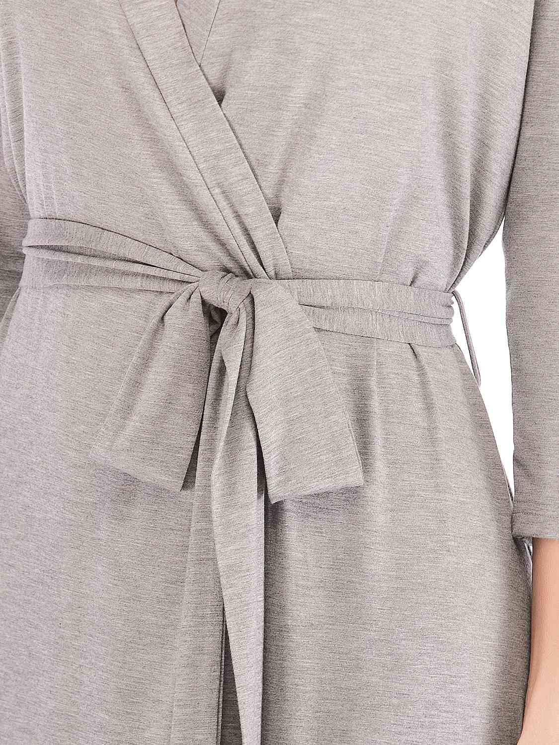 Plunge Tie Front Night Dress BLUE ZONE PLANET