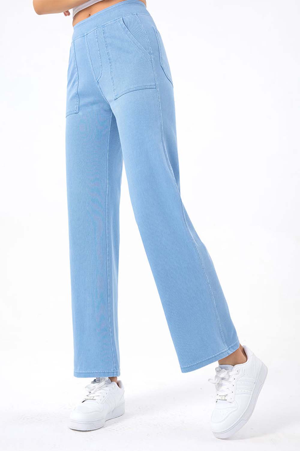 Pocketed Long Jeans BLUE ZONE PLANET