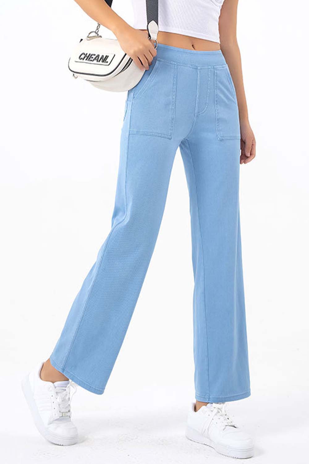 Pocketed Long Jeans BLUE ZONE PLANET