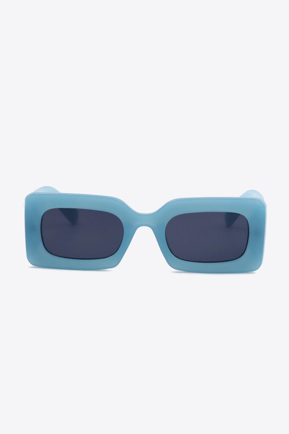 Polycarbonate Frame Rectangle Sunglasses BLUE ZONE PLANET