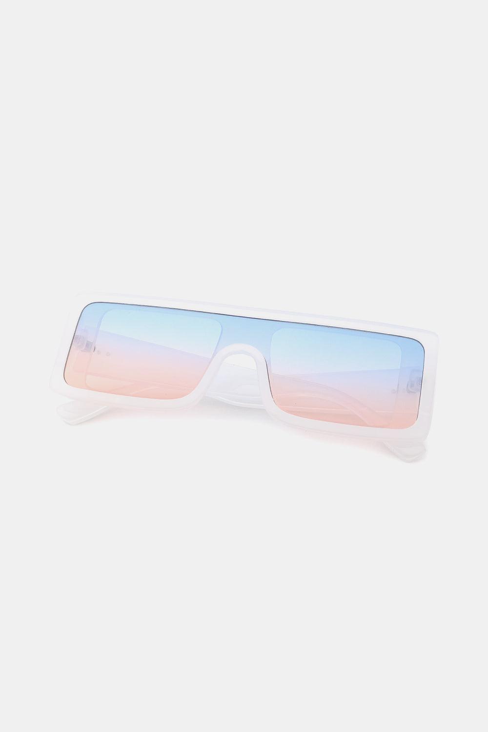 Polycarbonate Frame Rectangle Sunglasses BLUE ZONE PLANET