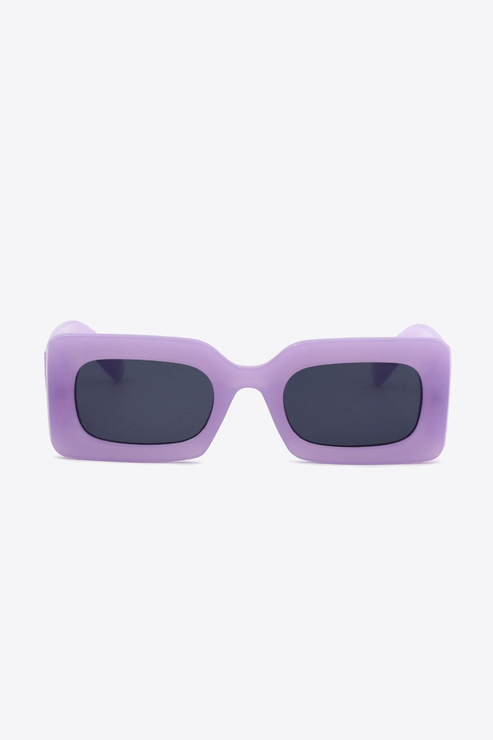 Polycarbonate Frame Rectangle Sunglasses BLUE ZONE PLANET