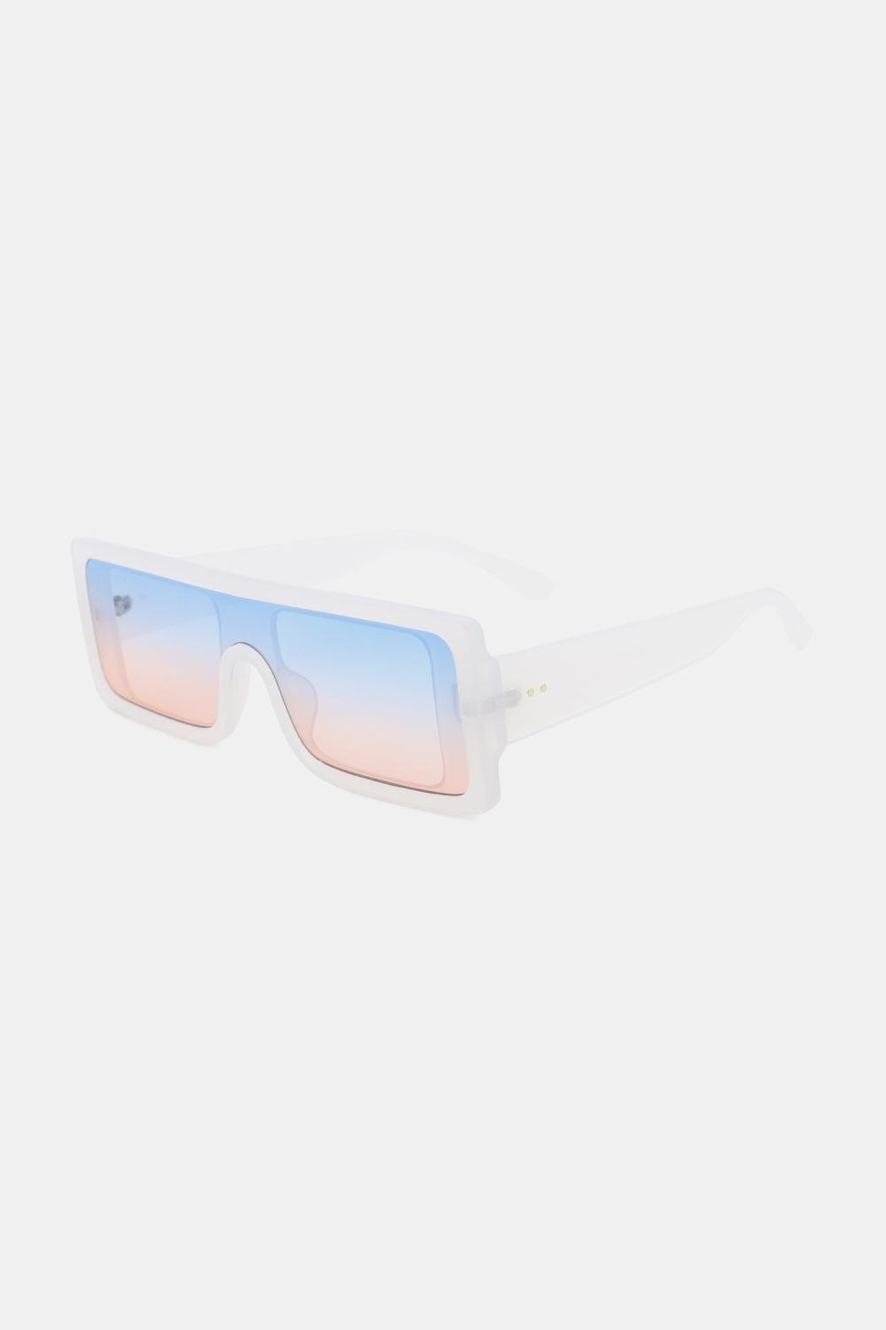 Polycarbonate Frame Rectangle Sunglasses BLUE ZONE PLANET