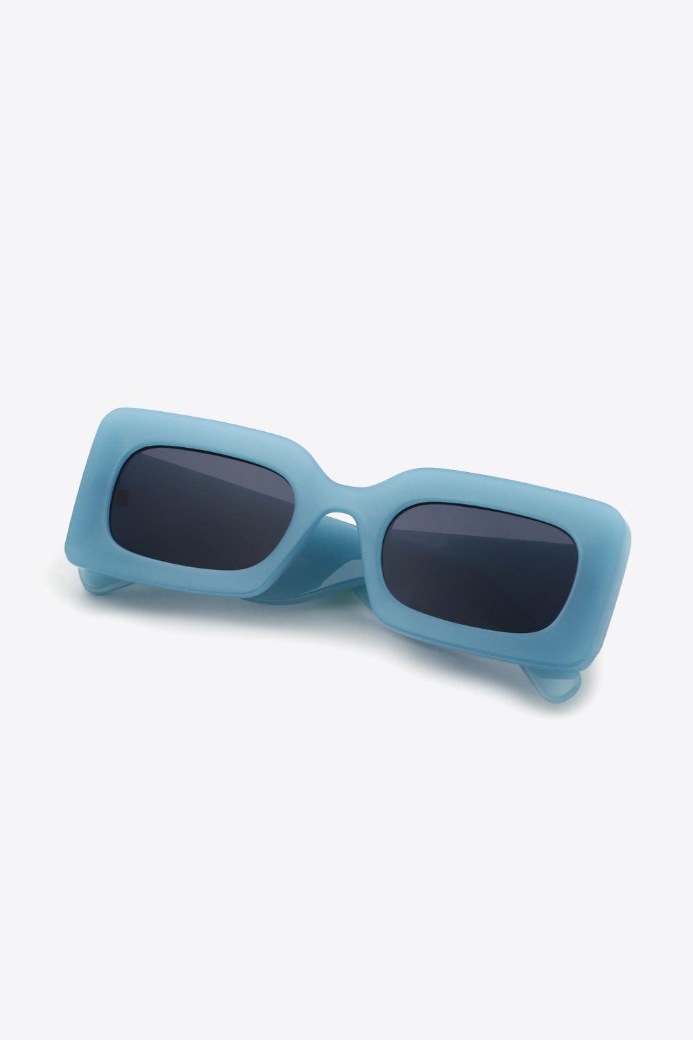 Polycarbonate Frame Rectangle Sunglasses BLUE ZONE PLANET