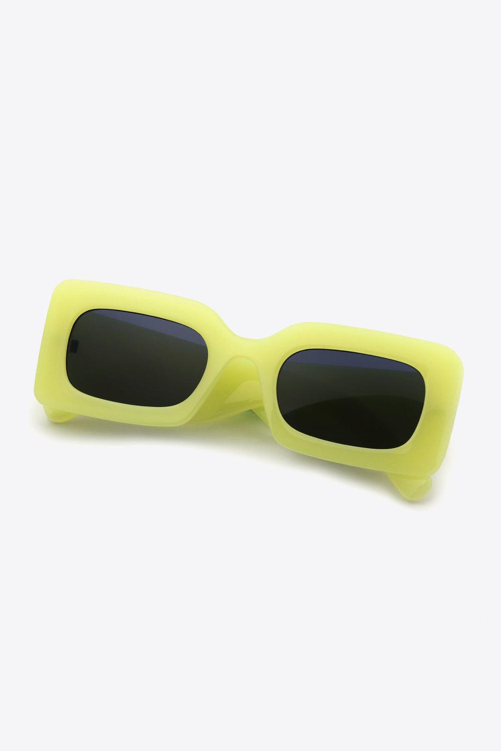 Polycarbonate Frame Rectangle Sunglasses BLUE ZONE PLANET