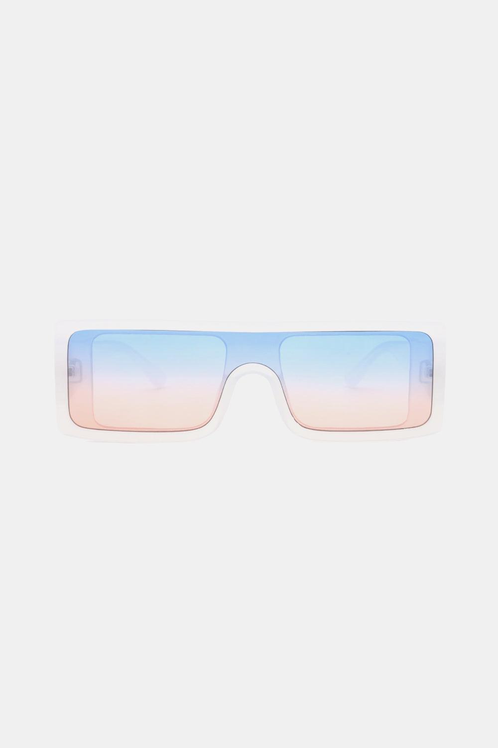 Polycarbonate Frame Rectangle Sunglasses BLUE ZONE PLANET