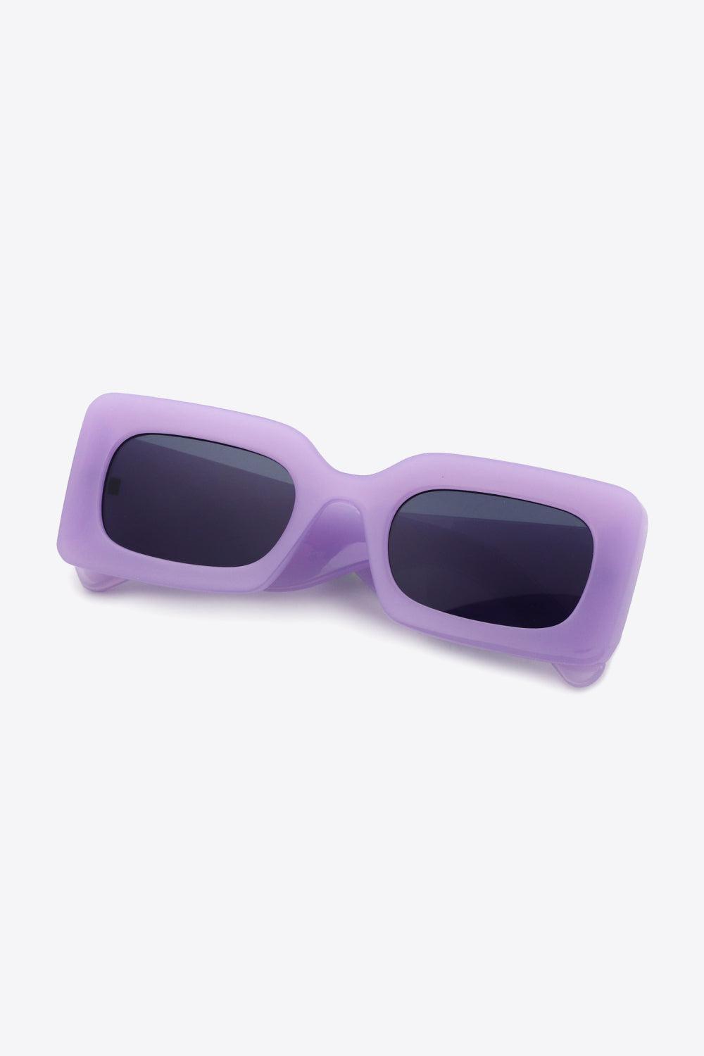Polycarbonate Frame Rectangle Sunglasses BLUE ZONE PLANET