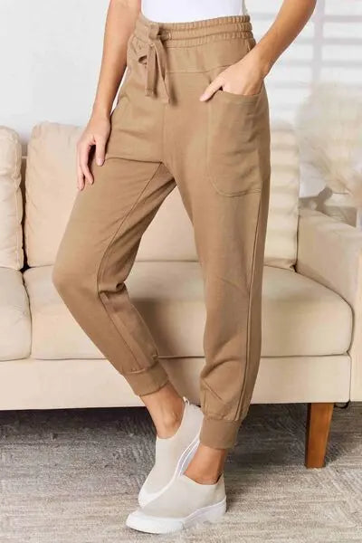 RISEN High Rise Relaxed Joggers BLUE ZONE PLANET