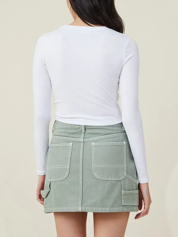 Red Heart Balloon Print Slim Fit Long Sleeve T-Shirt BLUE ZONE PLANET