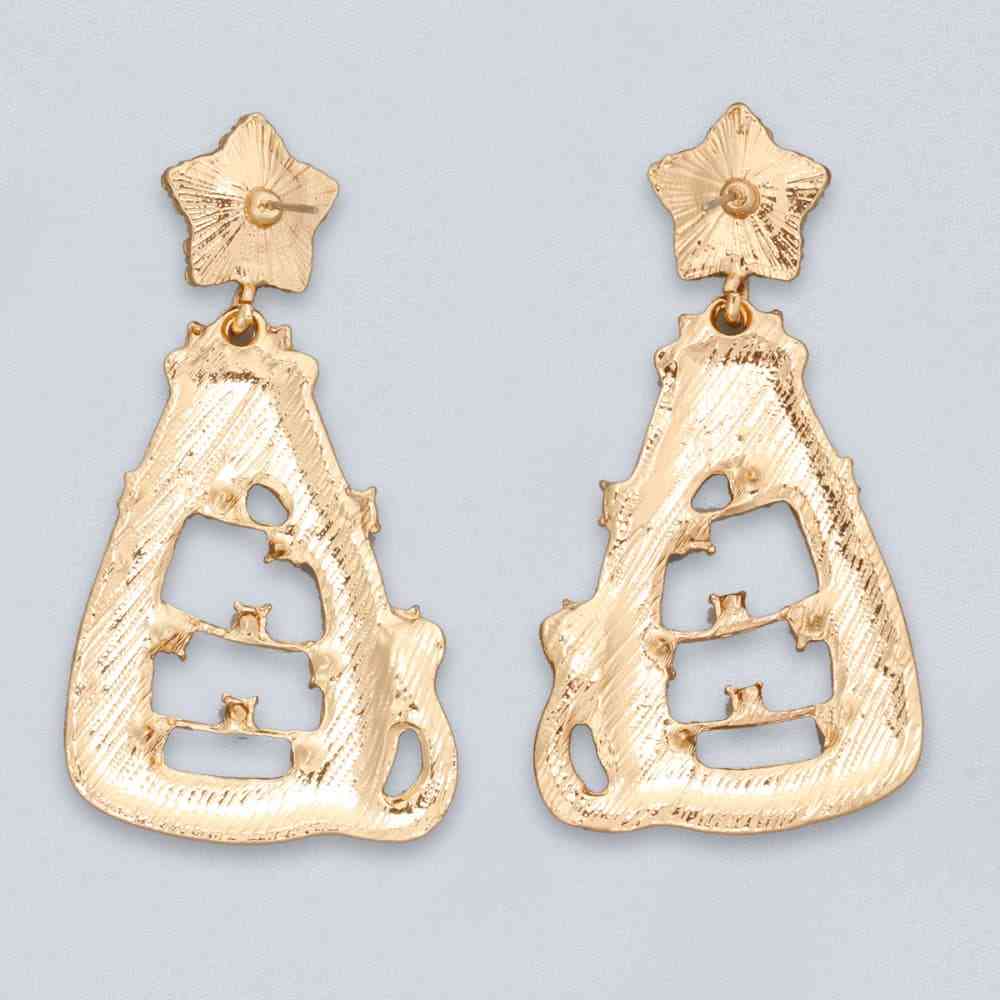 Rhinestone Alloy Cat Earrings BLUE ZONE PLANET