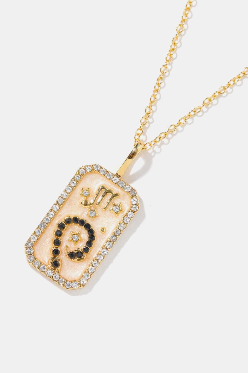 Rhinestone Constellation Pendant Copper Necklace BLUE ZONE PLANET
