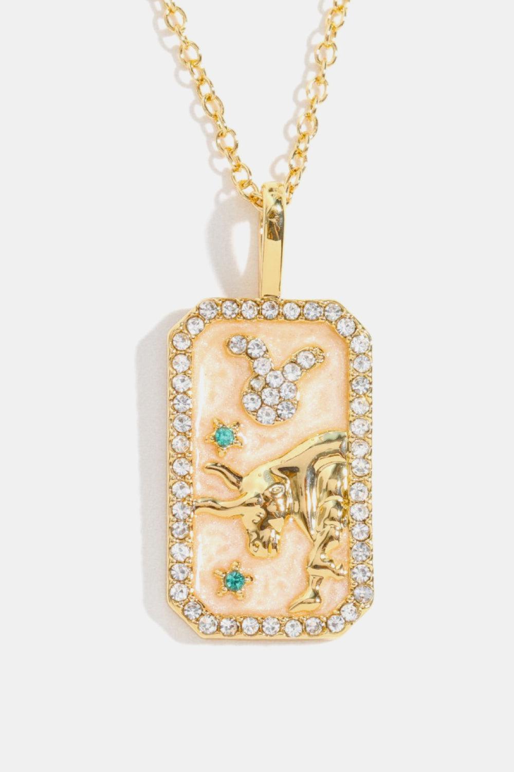 Rhinestone Constellation Pendant Copper Necklace BLUE ZONE PLANET