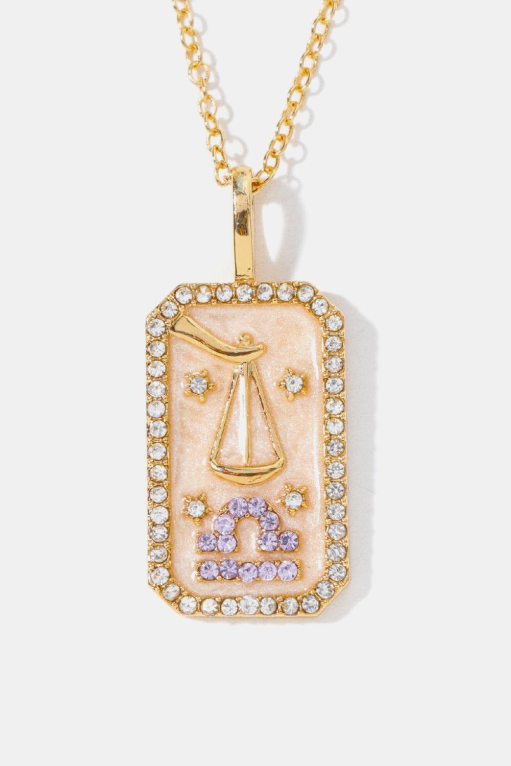 Rhinestone Constellation Pendant Copper Necklace BLUE ZONE PLANET
