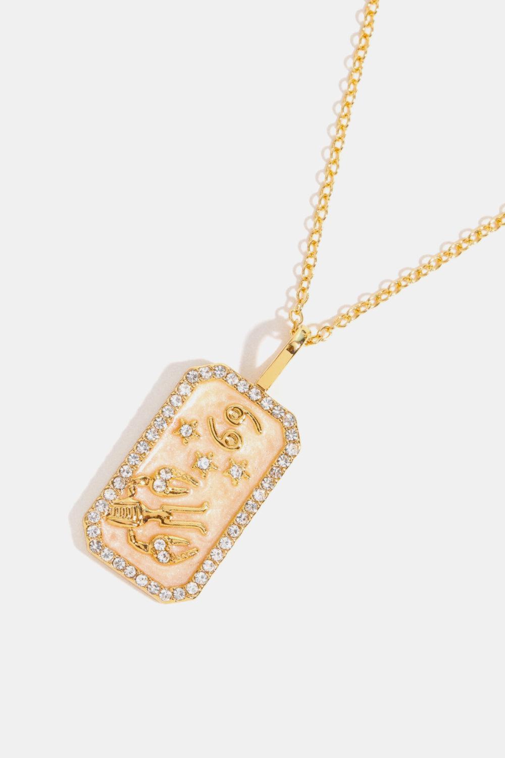 Rhinestone Constellation Pendant Copper Necklace BLUE ZONE PLANET