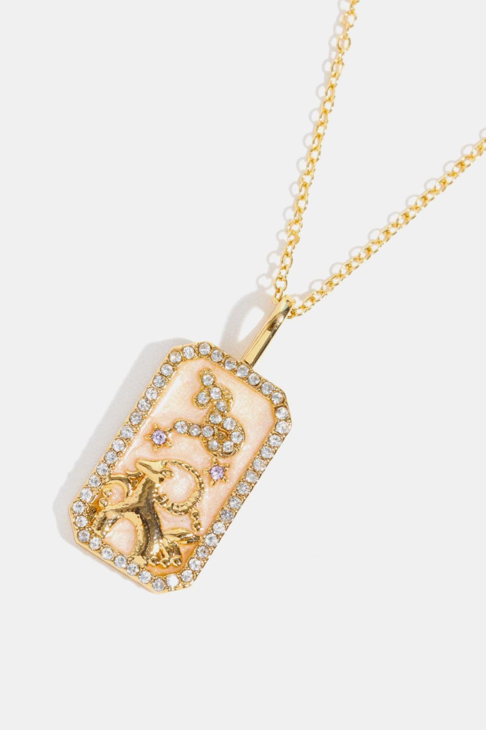 Rhinestone Constellation Pendant Copper Necklace BLUE ZONE PLANET