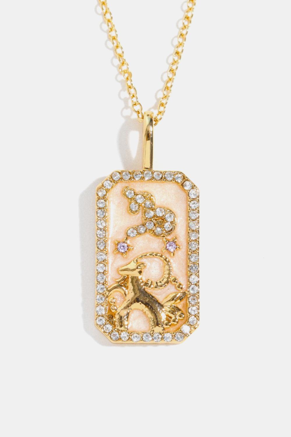 Rhinestone Constellation Pendant Copper Necklace BLUE ZONE PLANET