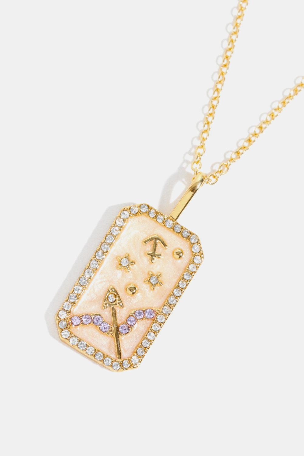 Rhinestone Constellation Pendant Copper Necklace BLUE ZONE PLANET