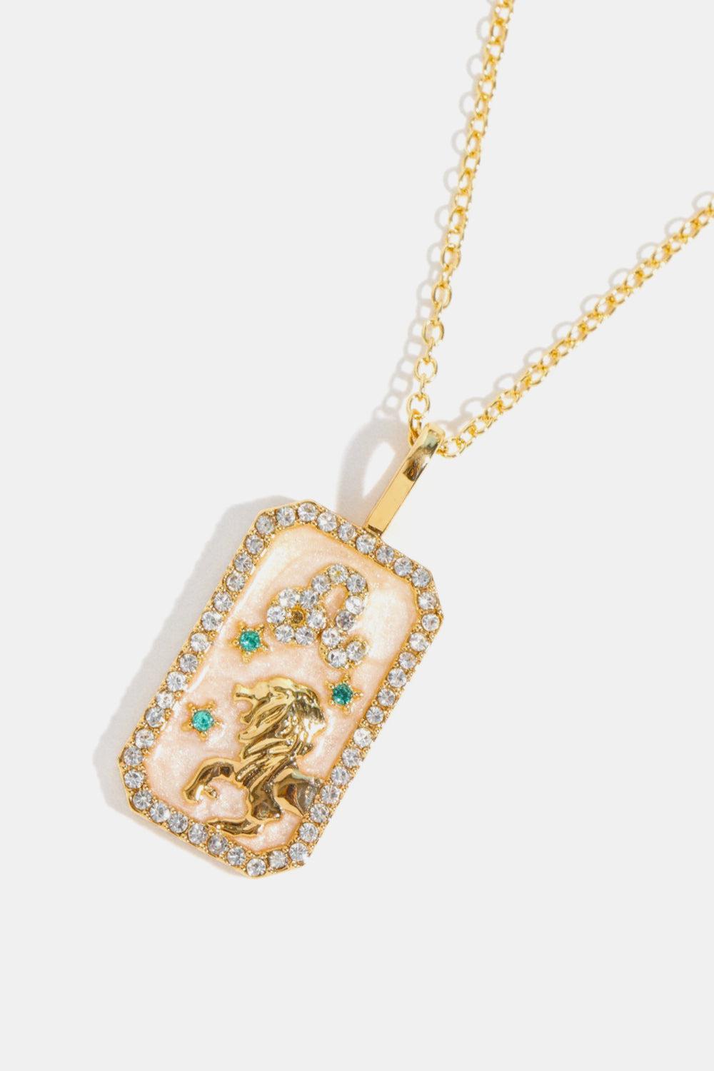 Rhinestone Constellation Pendant Copper Necklace BLUE ZONE PLANET