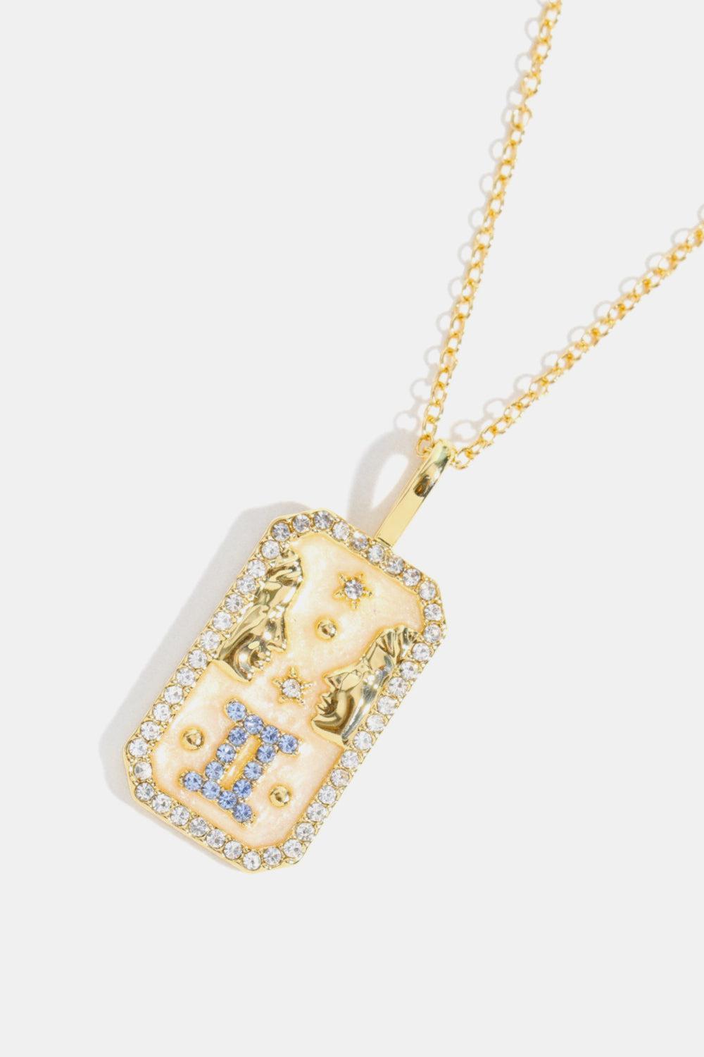 Rhinestone Constellation Pendant Copper Necklace BLUE ZONE PLANET