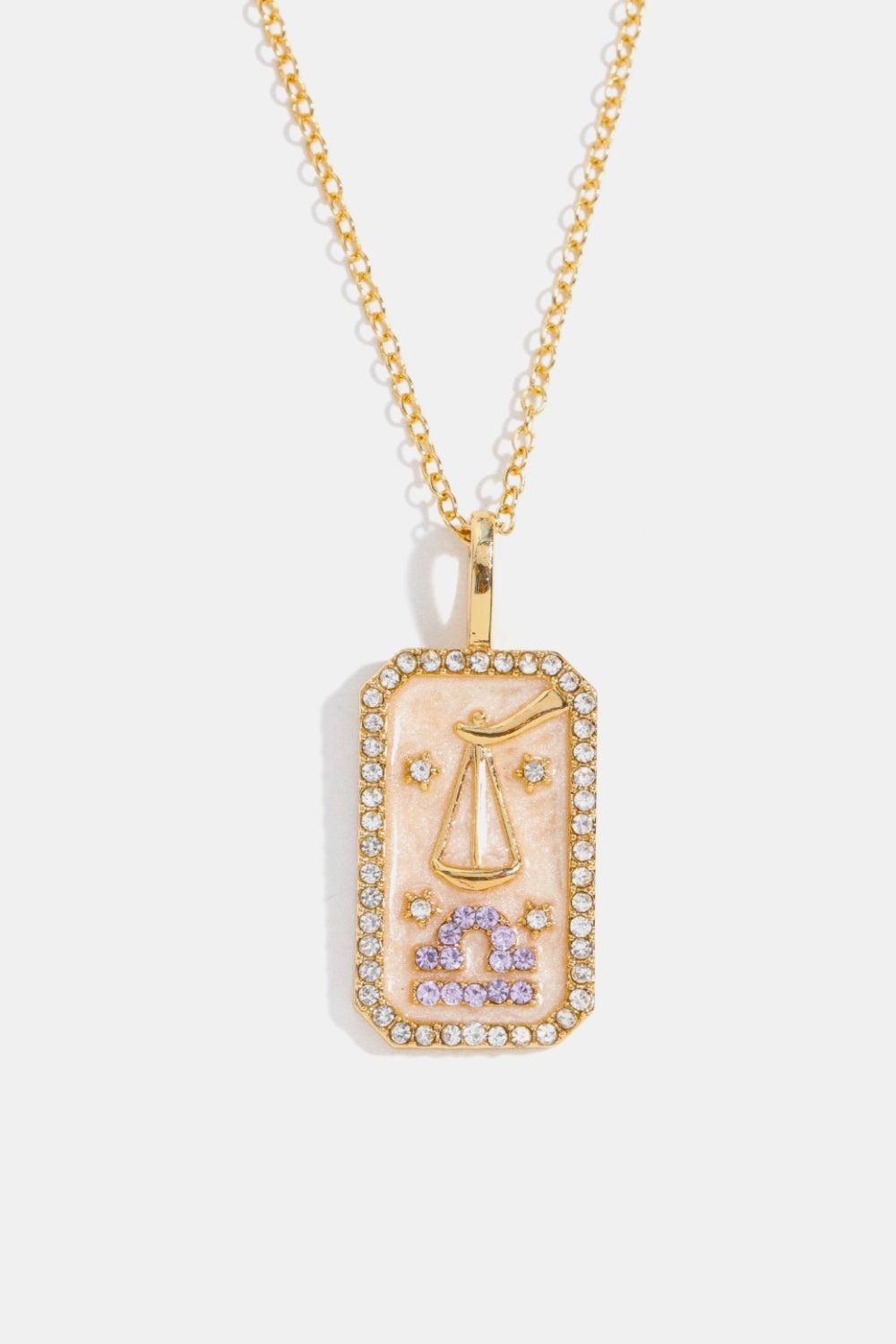 Rhinestone Constellation Pendant Copper Necklace BLUE ZONE PLANET