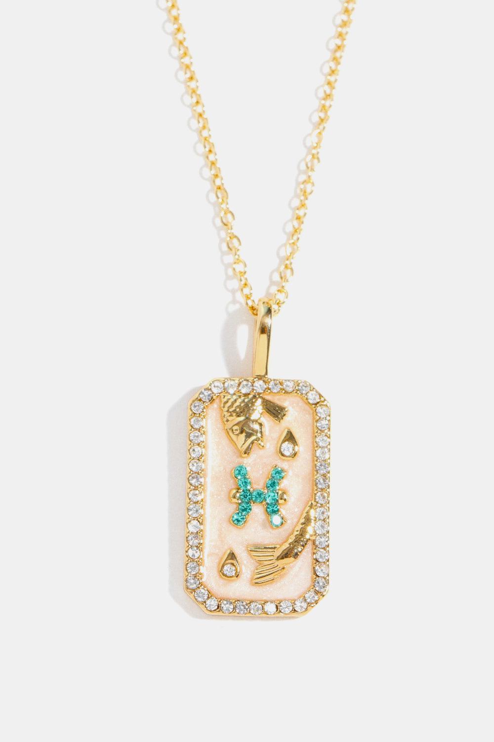 Rhinestone Constellation Pendant Copper Necklace BLUE ZONE PLANET
