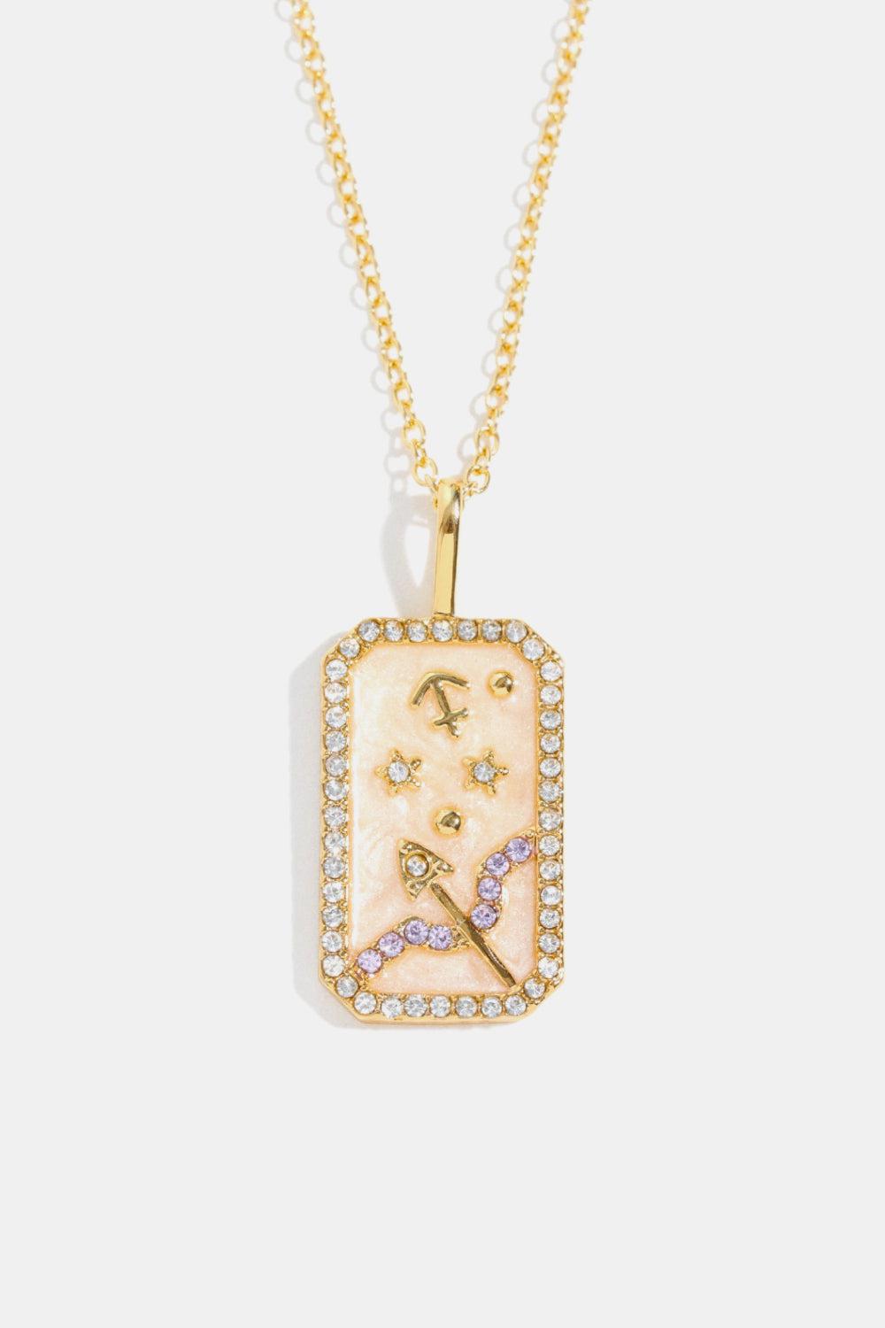 Rhinestone Constellation Pendant Copper Necklace BLUE ZONE PLANET