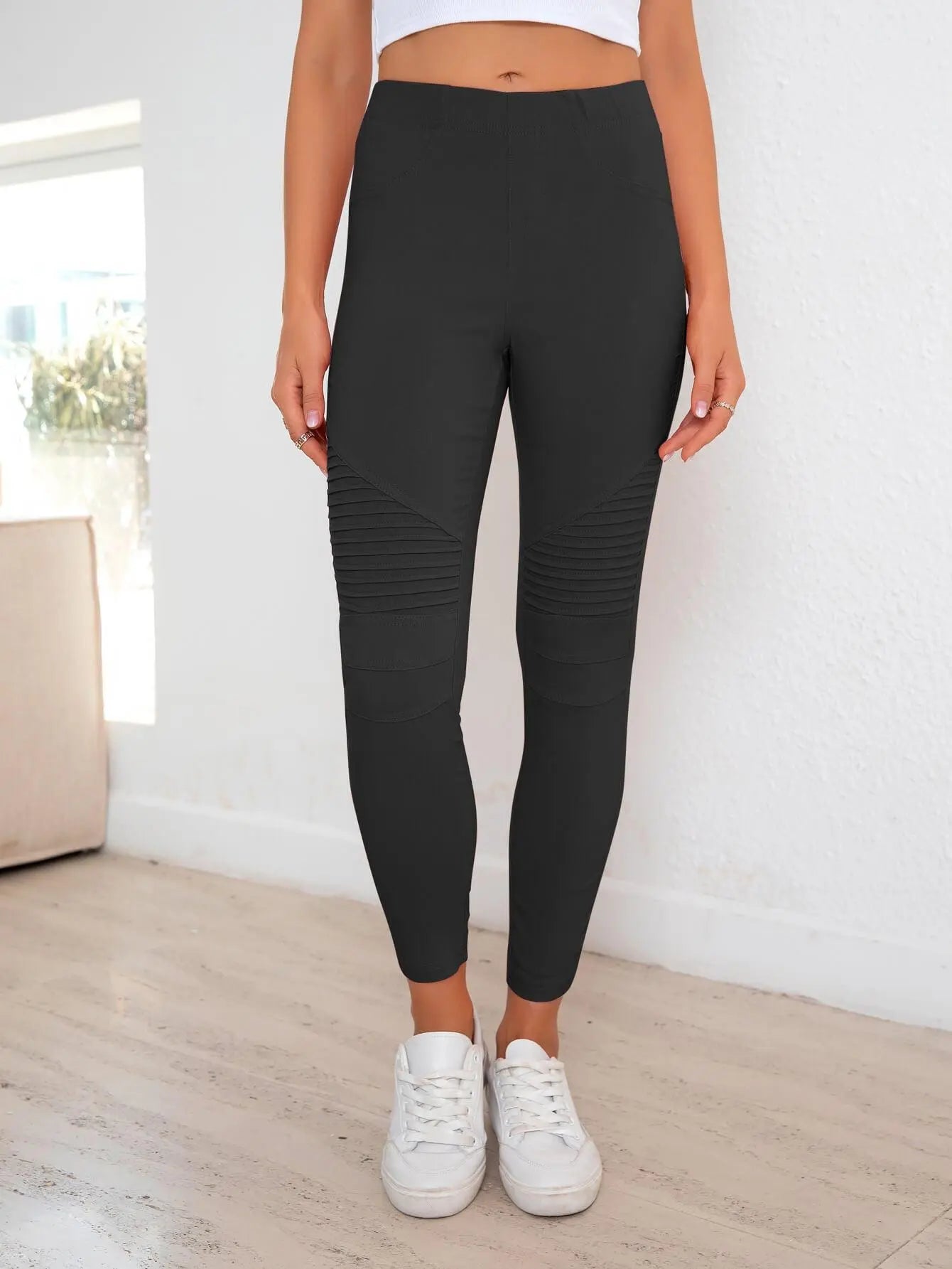 Ribbed Detail Leggings BLUE ZONE PLANET