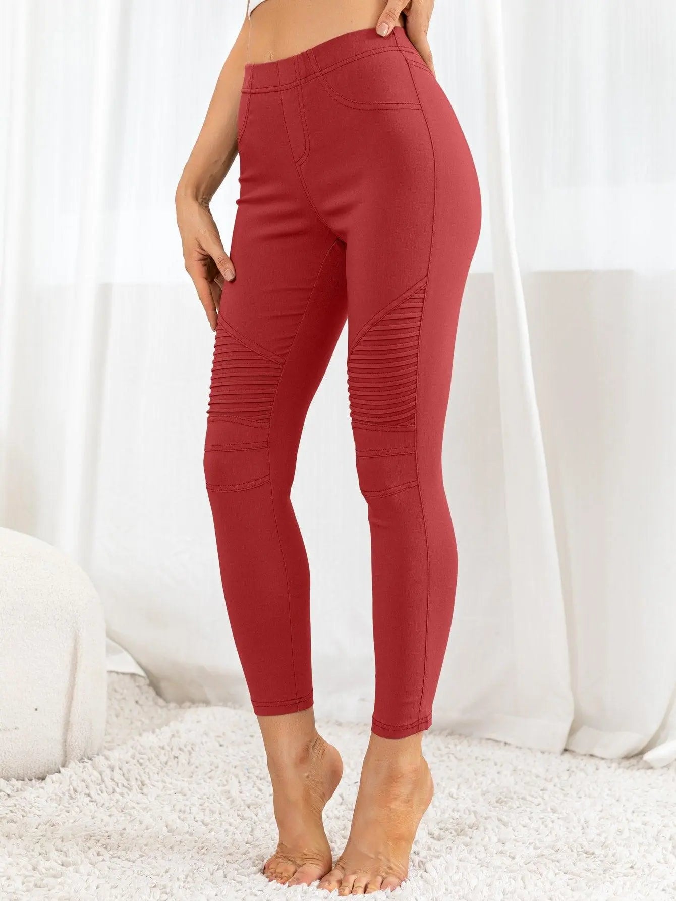 Ribbed Detail Leggings BLUE ZONE PLANET