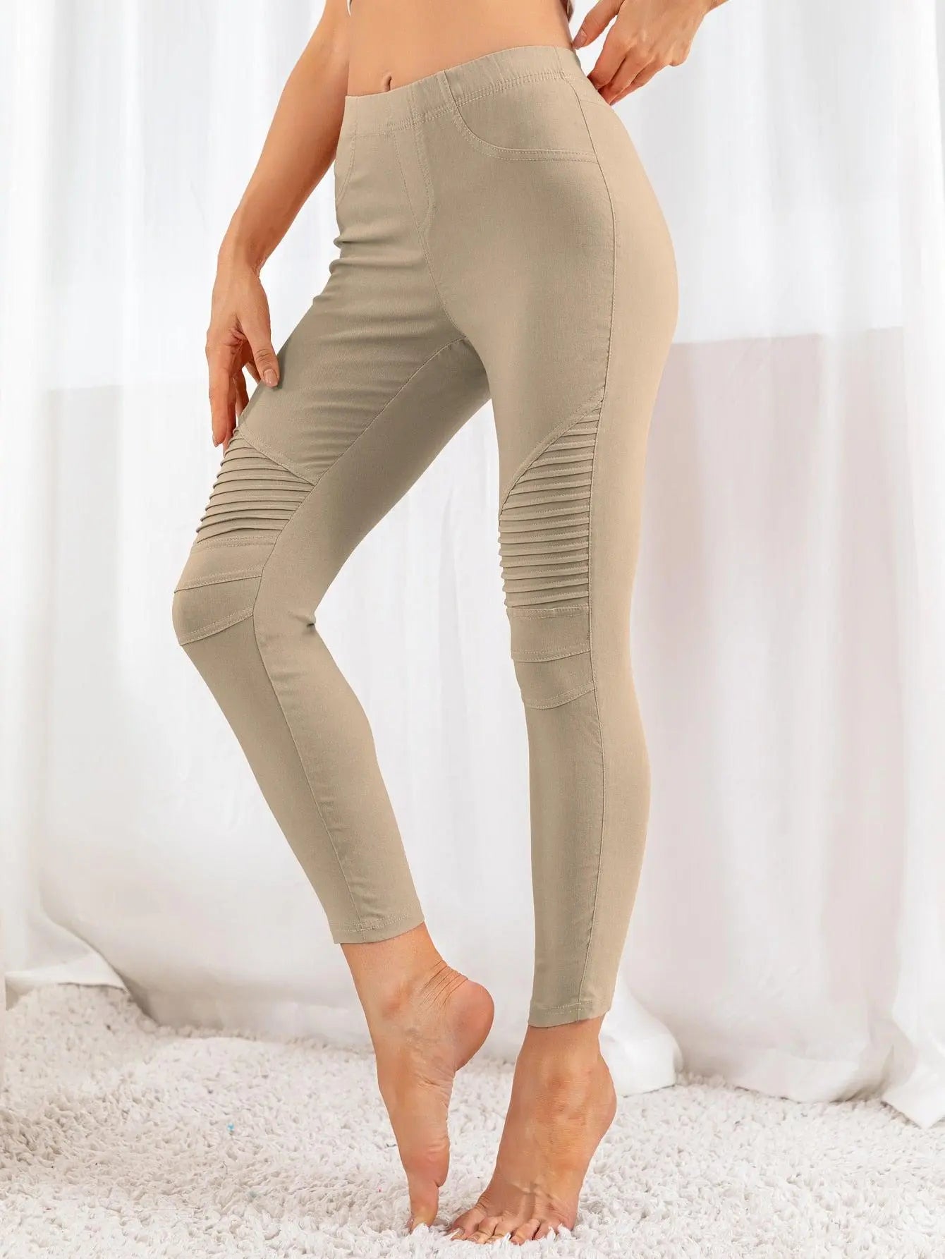 Ribbed Detail Leggings BLUE ZONE PLANET