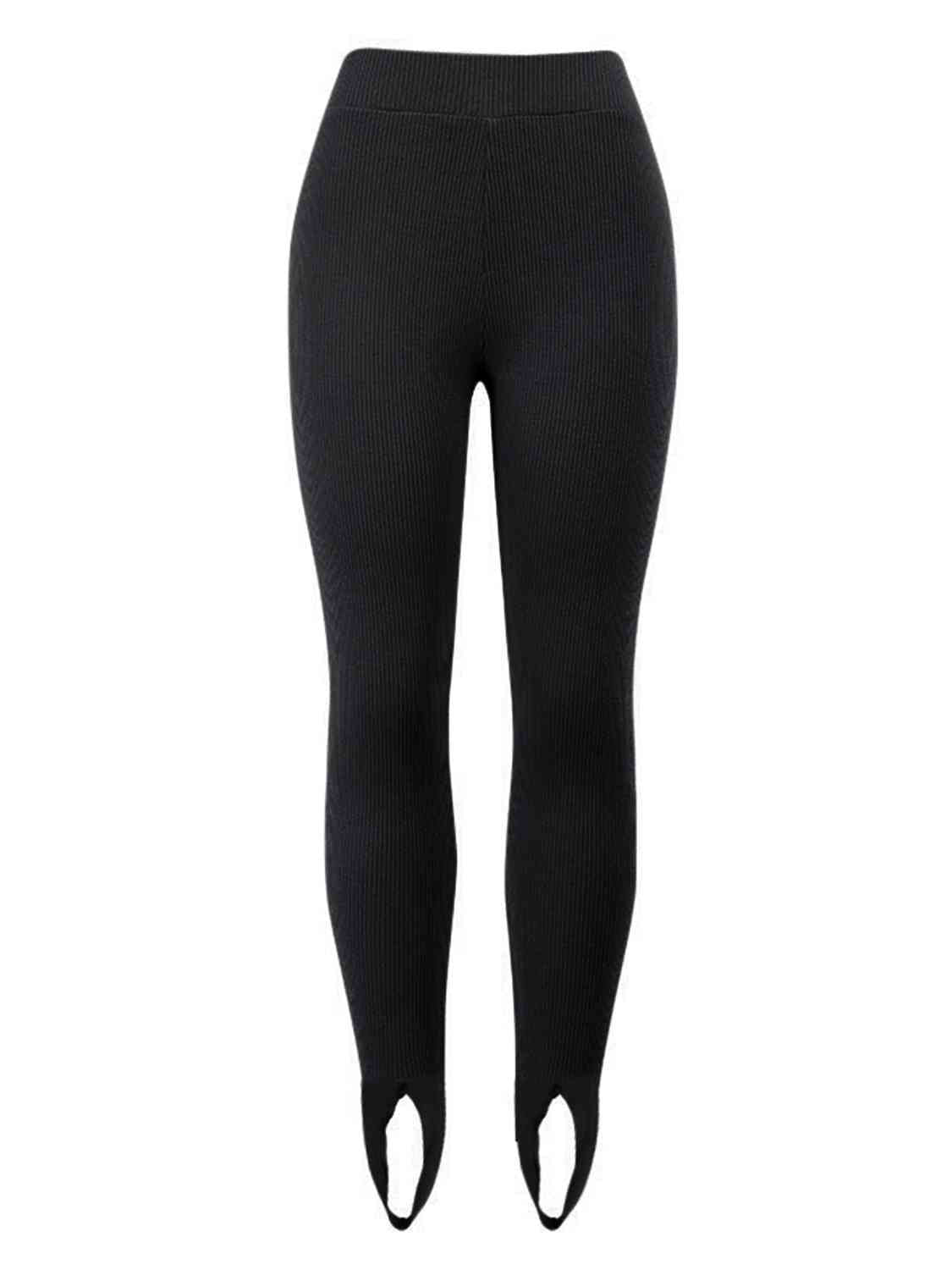 Ribbed Mid Waist Leggings BLUE ZONE PLANET