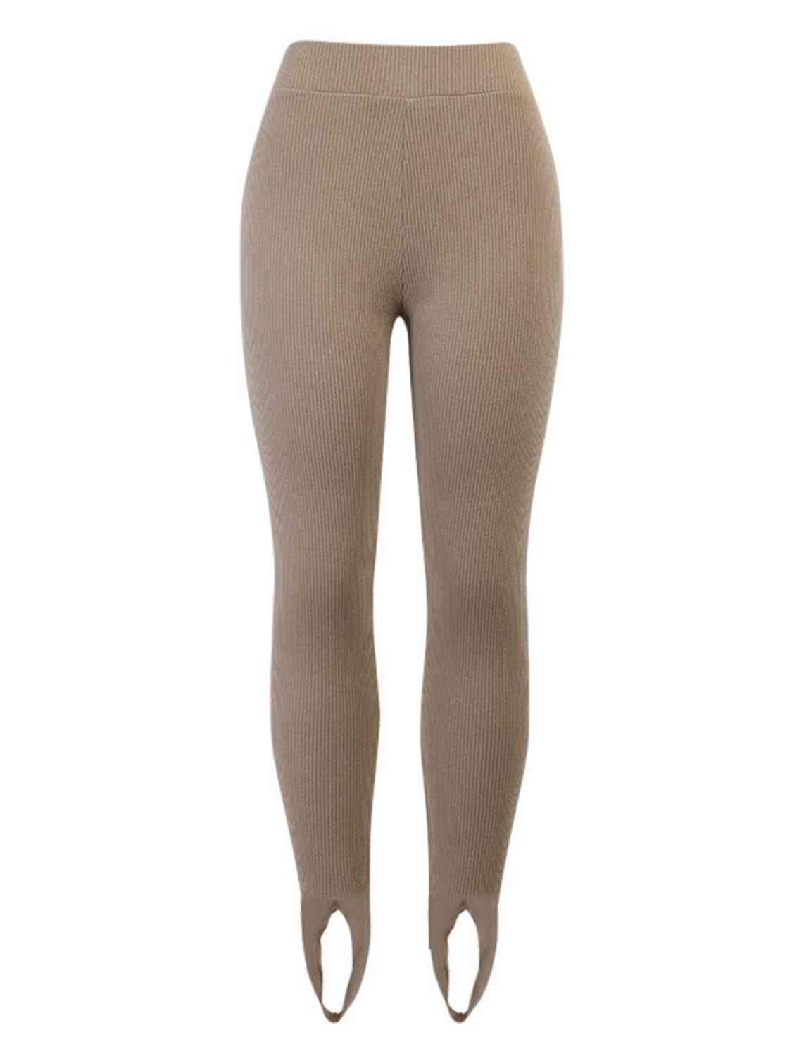 Ribbed Mid Waist Leggings BLUE ZONE PLANET