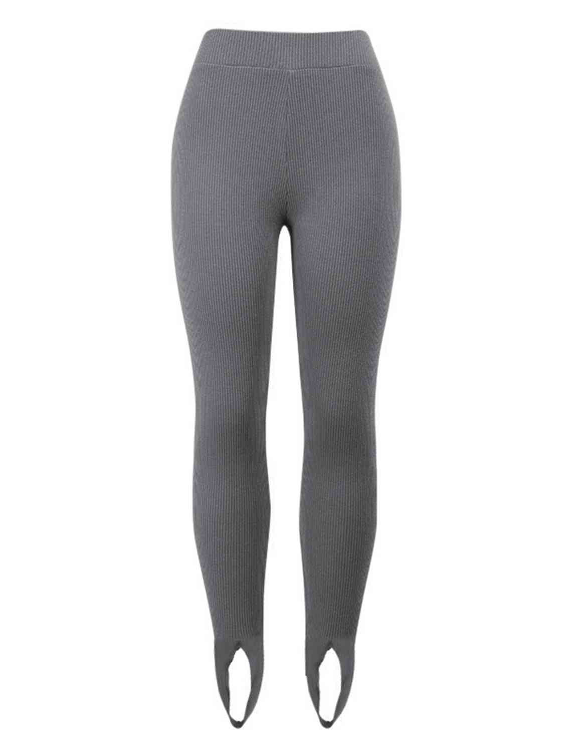 Ribbed Mid Waist Leggings BLUE ZONE PLANET