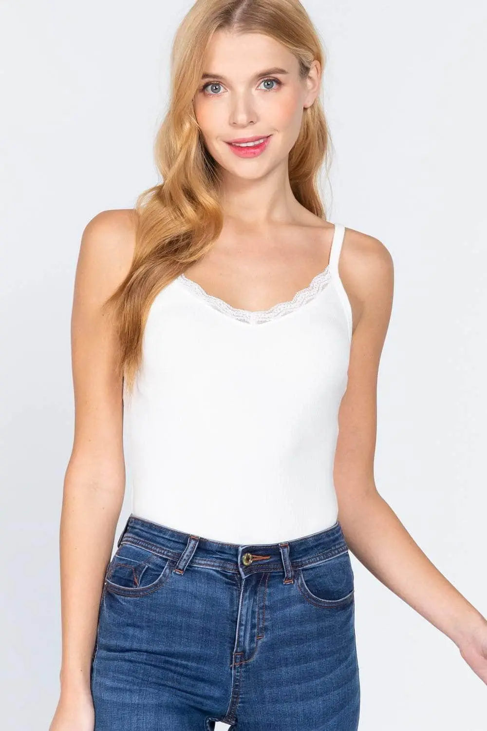 Rock This Vibe Cami Lace Bodysuit Blue Zone Planet