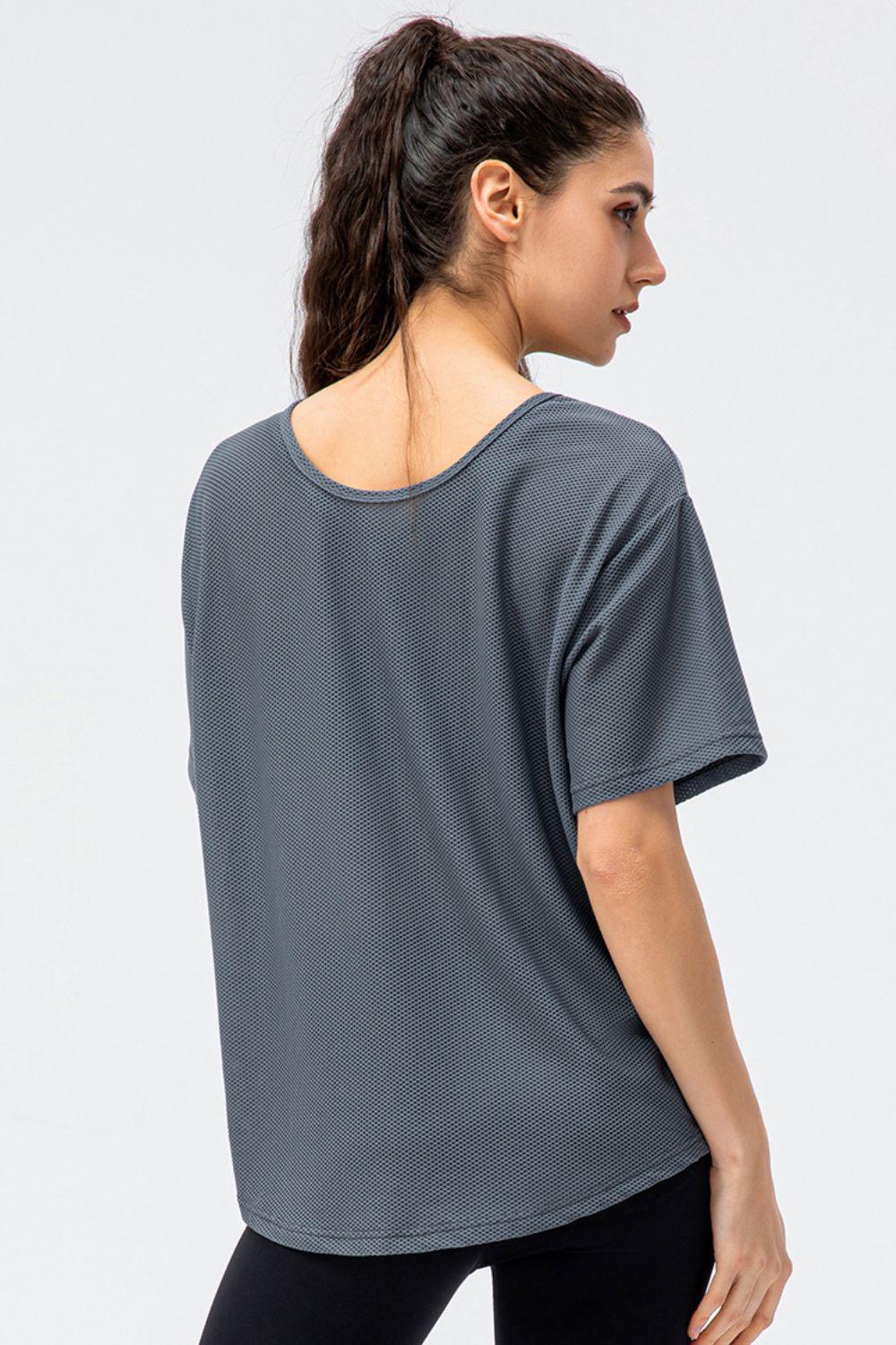 Round Neck Short Sleeve Active Tee BLUE ZONE PLANET