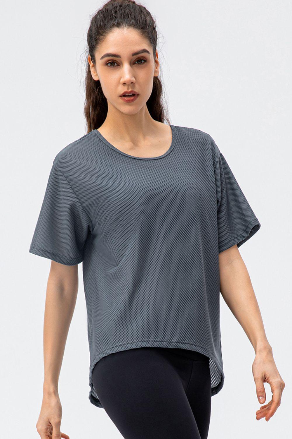 Round Neck Short Sleeve Active Tee BLUE ZONE PLANET