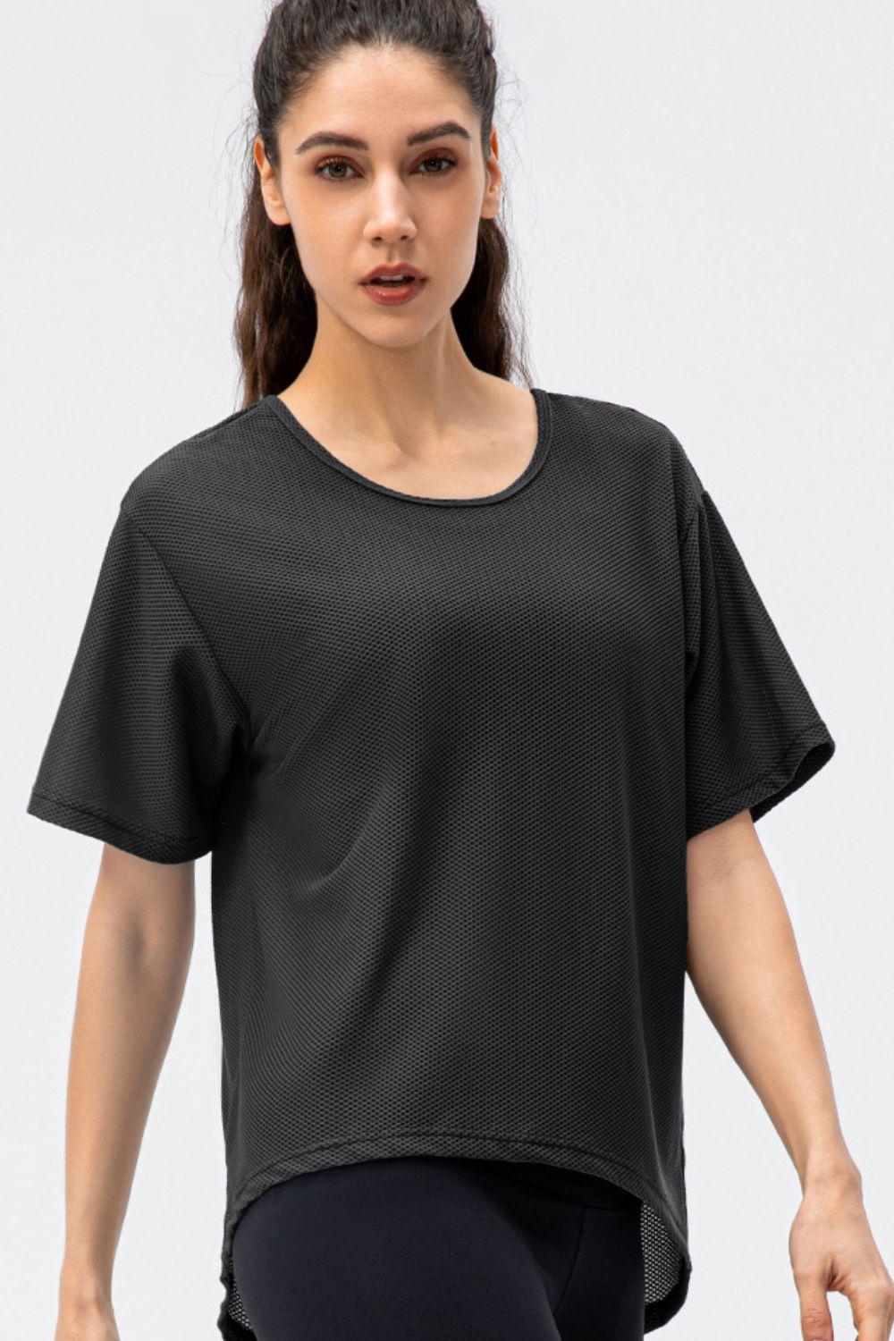 Round Neck Short Sleeve Active Tee BLUE ZONE PLANET