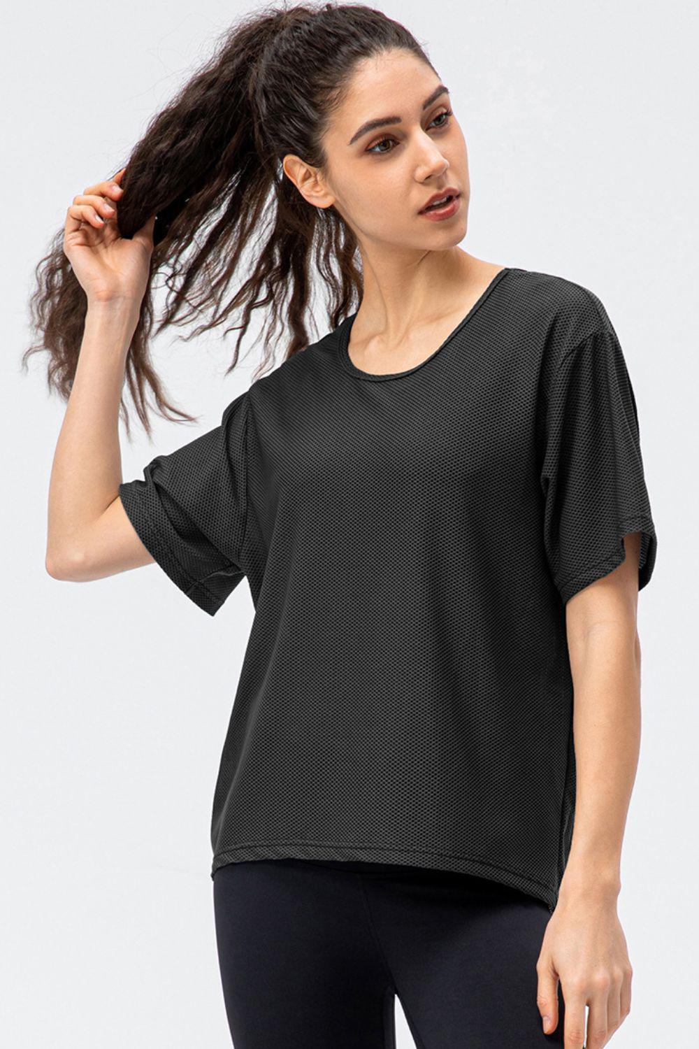 Round Neck Short Sleeve Active Tee BLUE ZONE PLANET