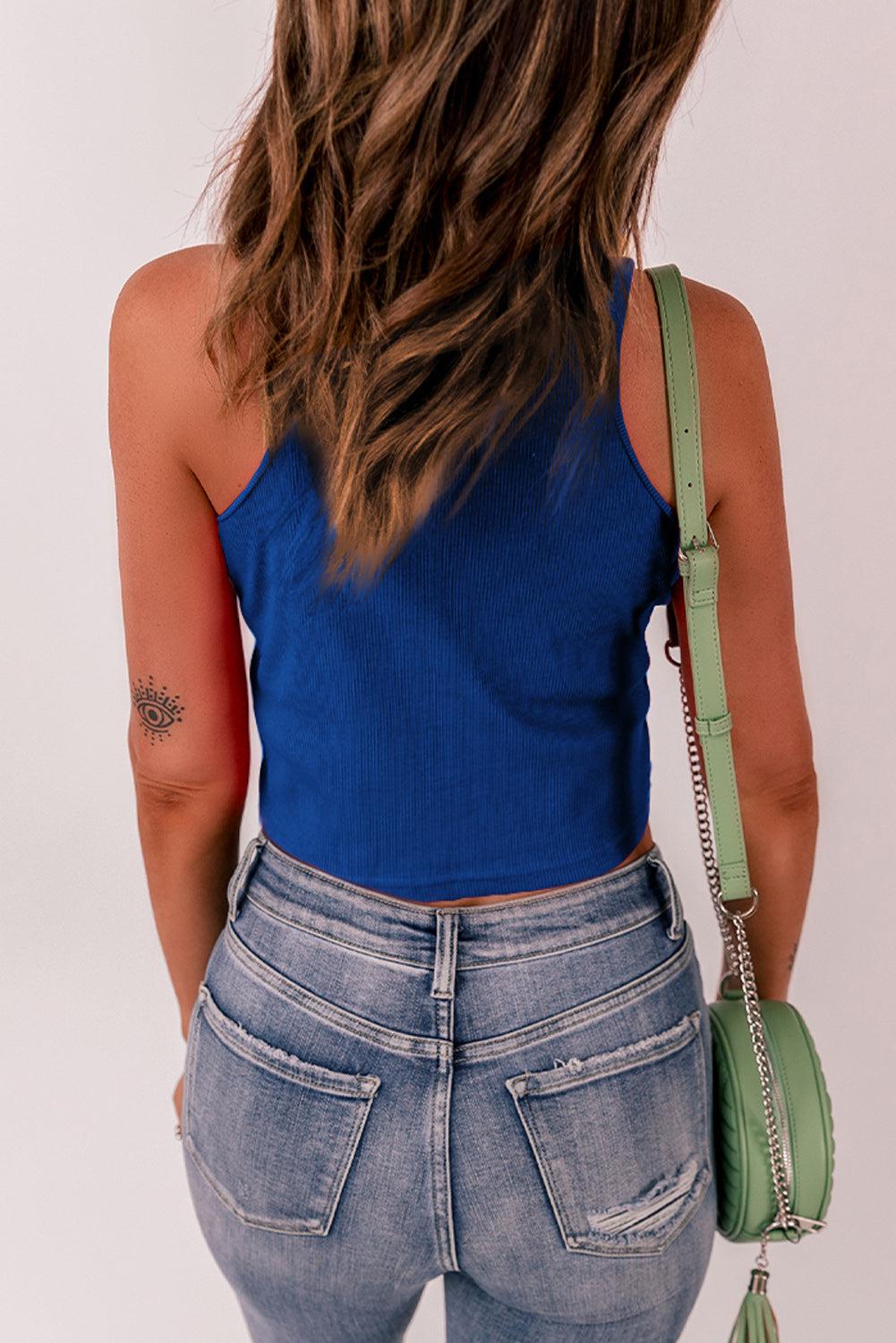 Round Neck Tank Top BLUE ZONE PLANET